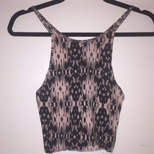 Black and cream crop top